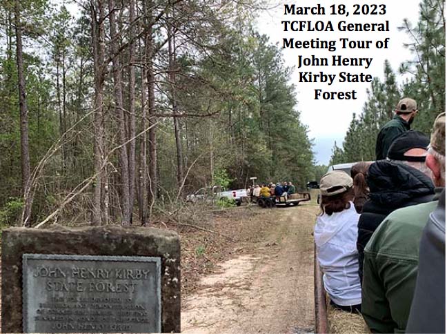 Foresters during John Henry Kirby tour of John Henry Kirby tree farm